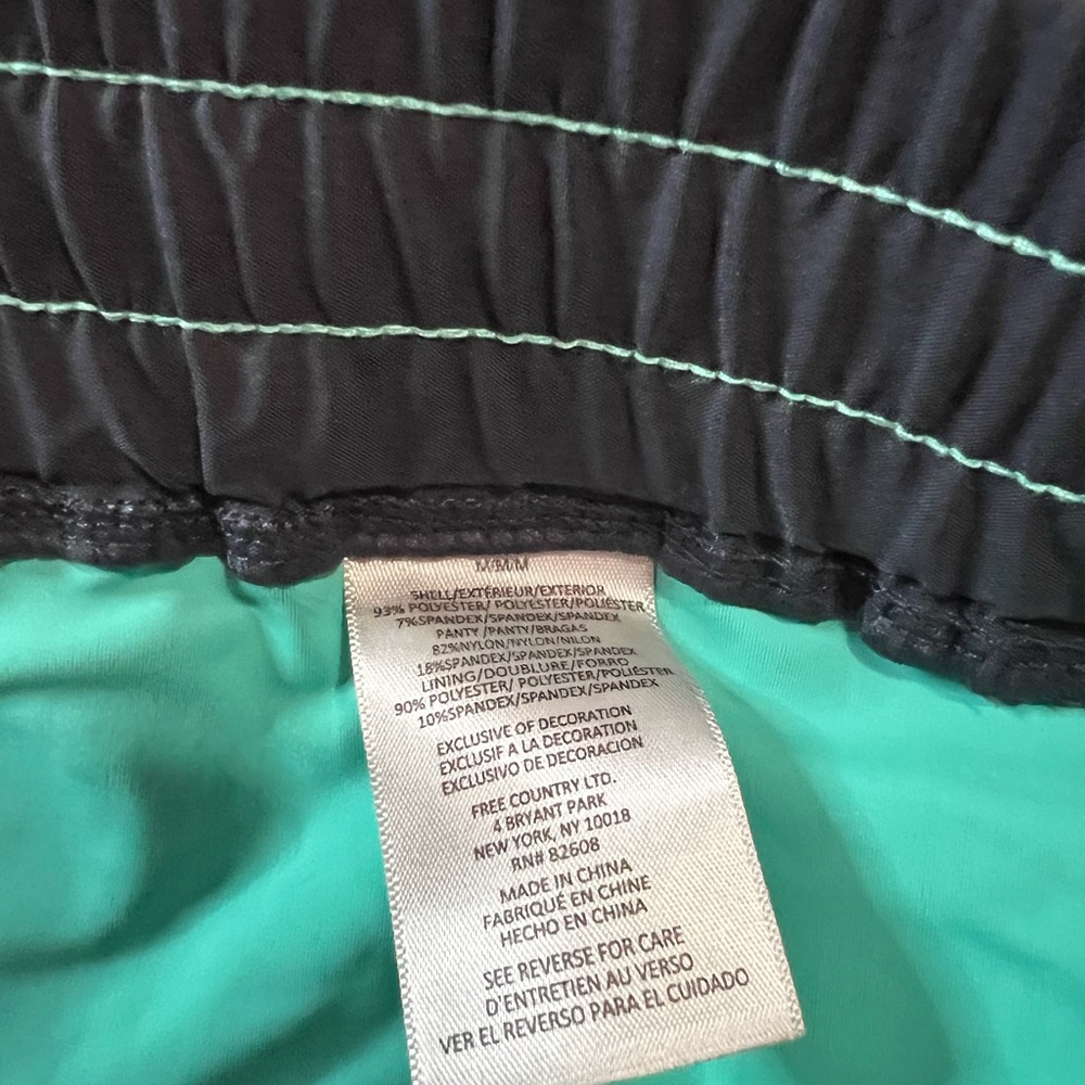 Free Country swim skirt. Good condition. Size M 8/10 charcoal gray and turquoise - Picture 8 of 8